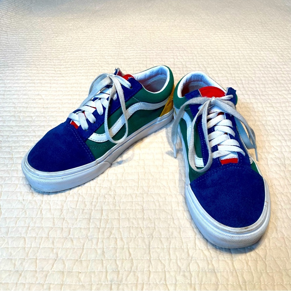 Vans Old Skool Yacht Club Skate Sneakers Size US Women 6.5 Colorful Suede Canvas